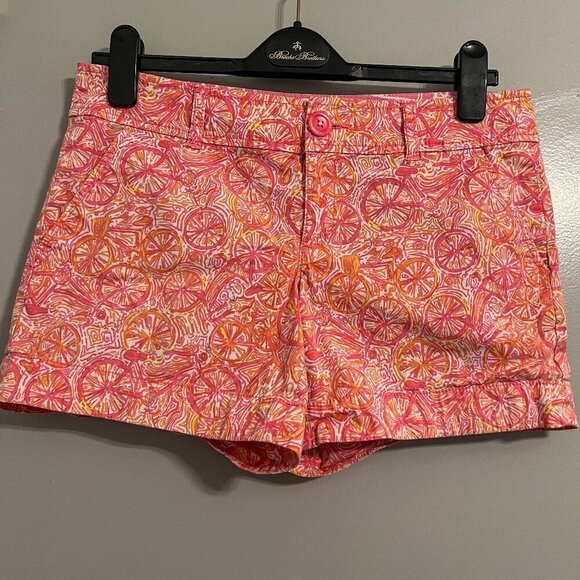 Lilly Pulitzer Women's Shorts Ten Speed Bike Print Size 6 - Picture 1 of 6
